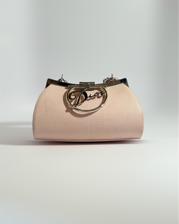 Christiandior diva vintage bag front view in lizard, 2000s luxury archive piece, curated by Holly Goli
